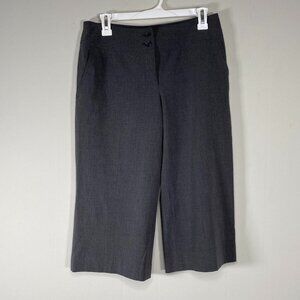 Apt 9 Maxwell Capri Dress Pants Women's 4 Stretch Dark Gray Business Office